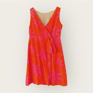 Vintage Lilia Hawaii Wrap Dress Tiare Print Dayglo Psychedelic